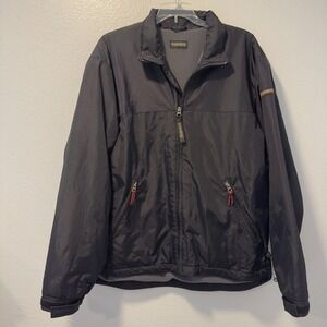 NAPAPIJRI GEOGRAPHIC Size-L Mens Winter Jacket Bomber Black Insulated